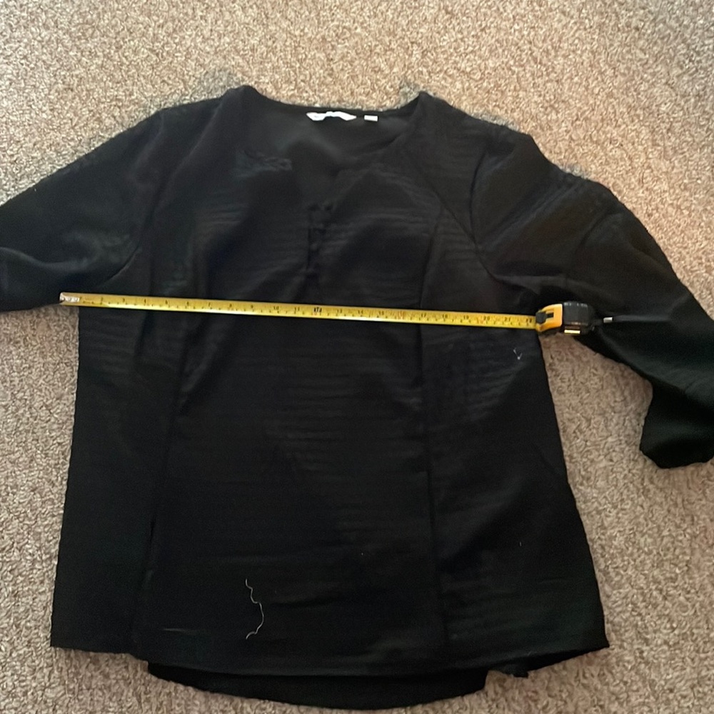 Black 3/4 sleeve button down